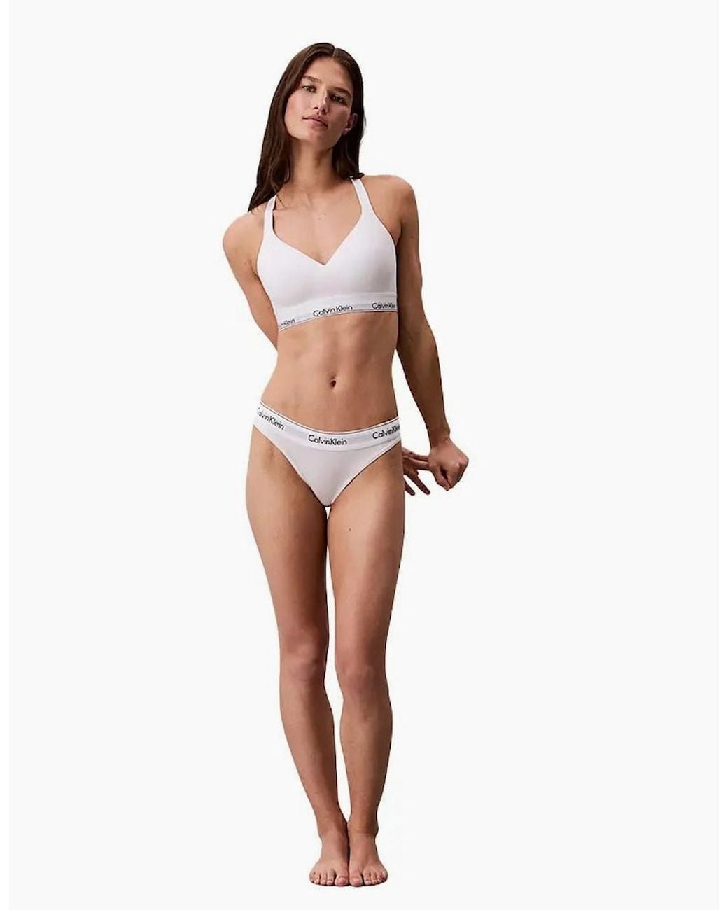 Calvin Klein White Icon Cotton Modal Lift Bralette