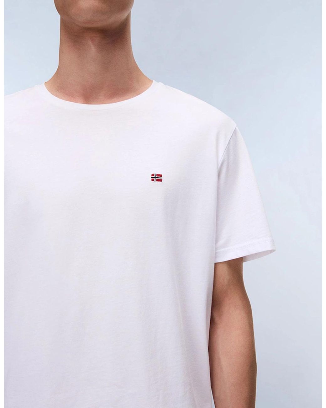 Napapijri White Salis Jersey Short Sleeve T-Shirt