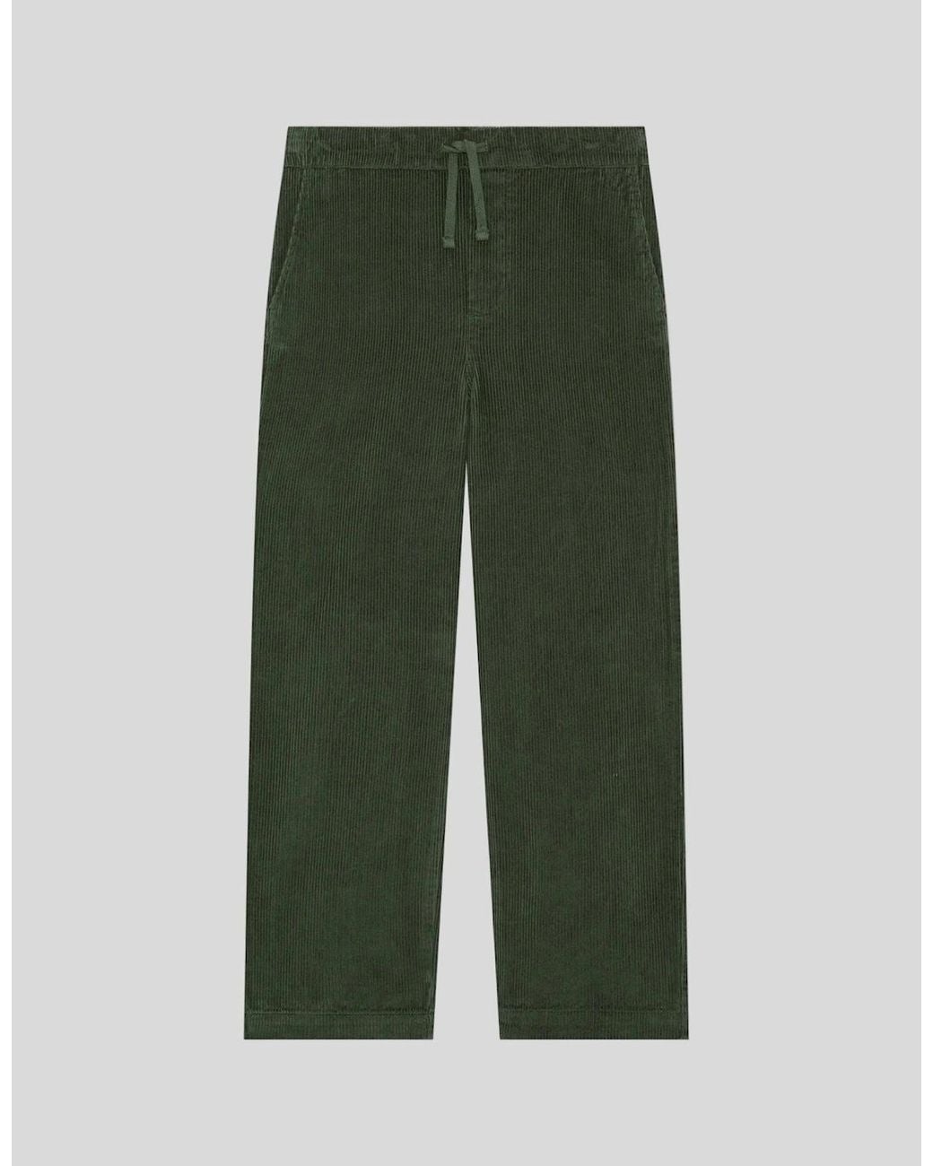 Lyle & Scott Green Straight Leg Corduroy Trousers for men