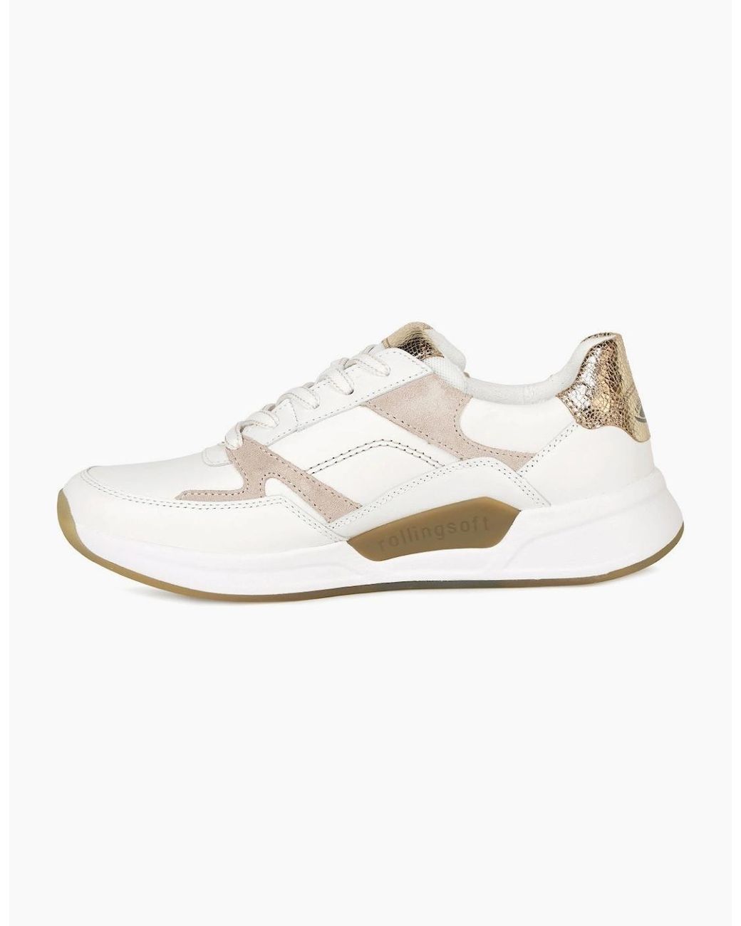 Gabor White Bravo Trainers