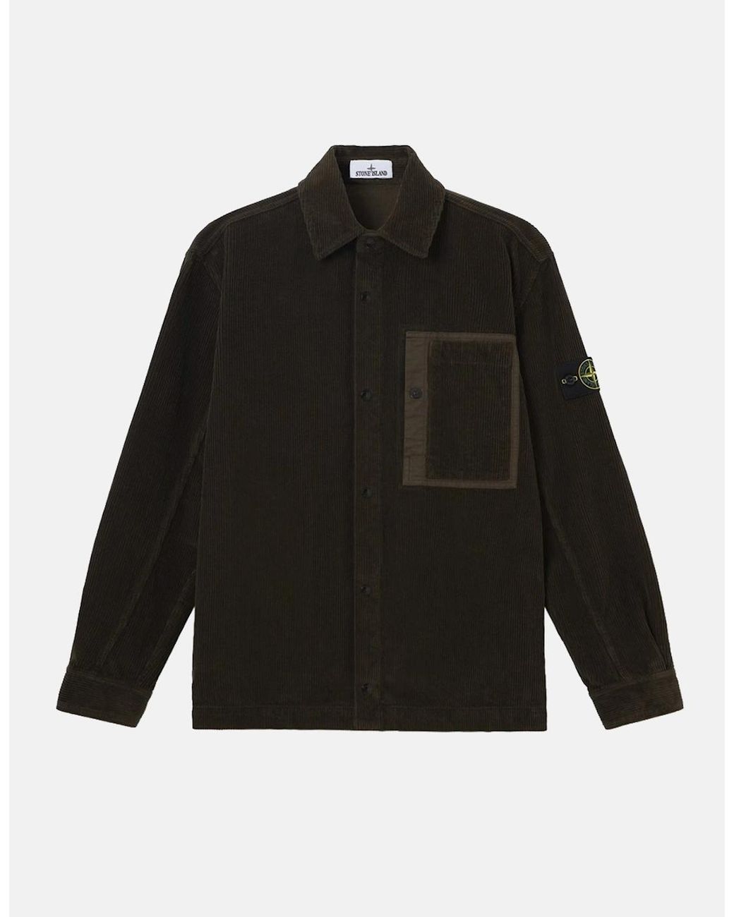 Stone Island Black Corduroy 1200016 Overshirt for men