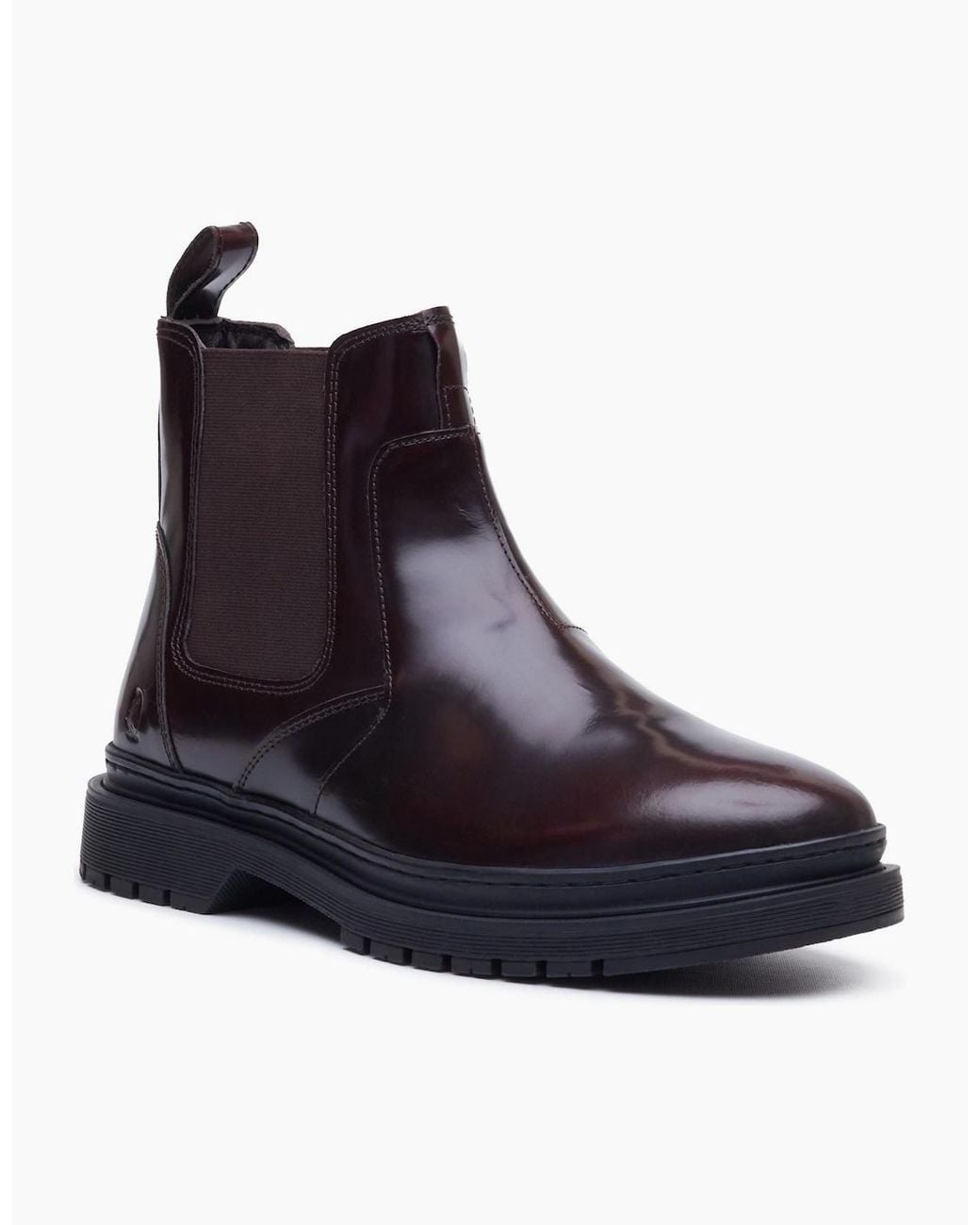 Hush Puppies Blue Jamie Leather Bordeaux Boots for men
