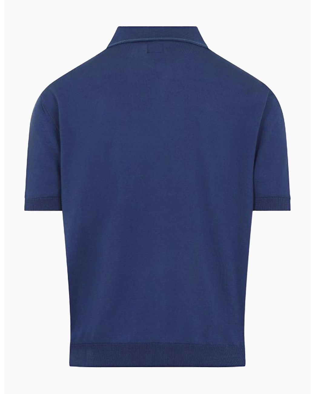 C P Company Blue C.P. Company Cotton Polo Shirt for men