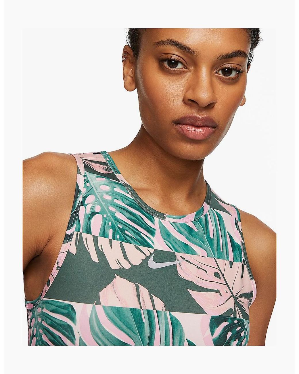 Nike Blue Tropical Crop Vest