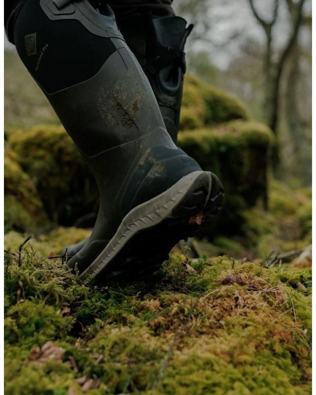 Muck Boot Black S Woodland Pro Rubber Coffee Wellington Boots for men