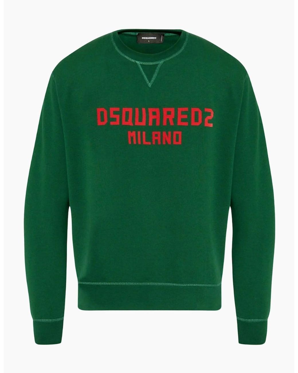 DSquared² Green Milano Logo Cool Fit Sweatshirt for men