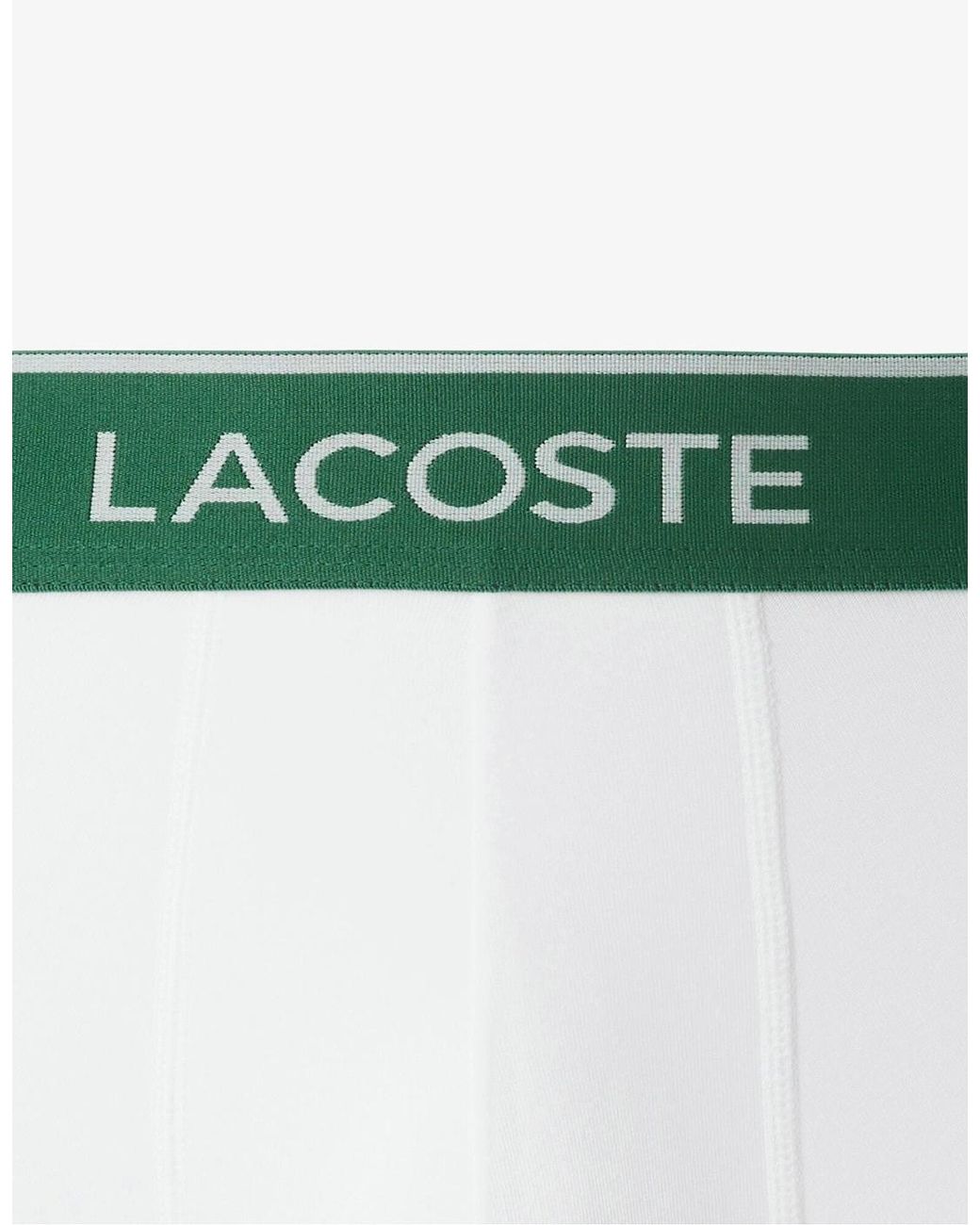 Lacoste White 3-Pack Of Trunks for men