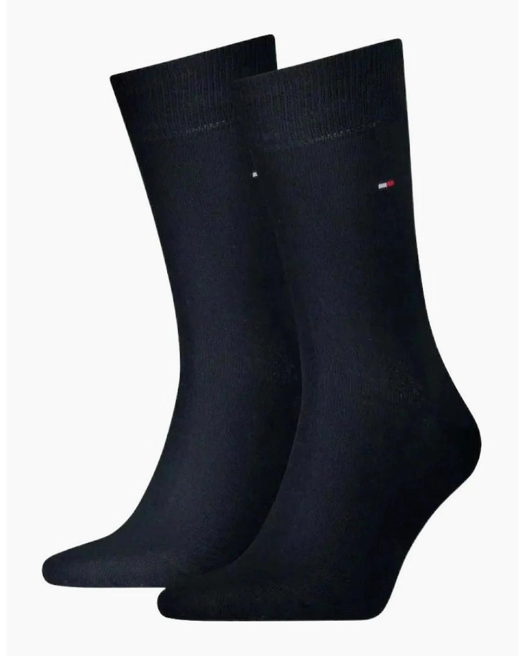 Tommy Hilfiger Blue 2-Pack Classic Embroidered Logo Socks, Dark for men
