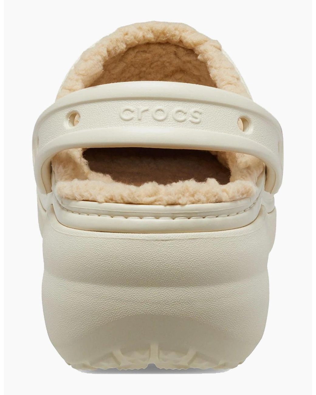 CROCSTM Natural Classic Platform Lined Clogs Bone