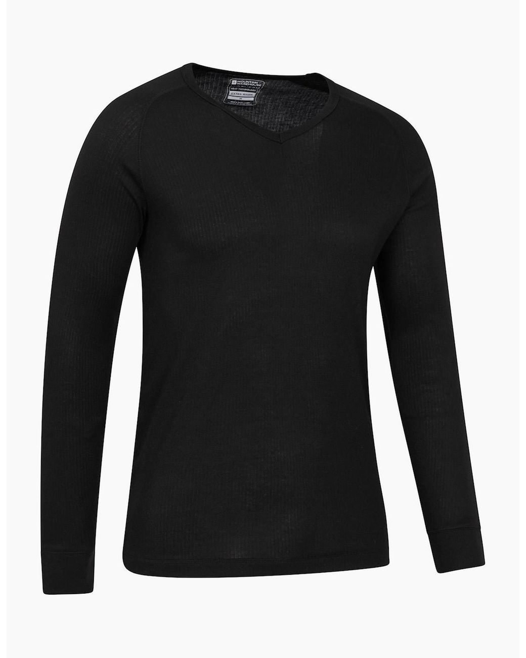 Mountain Warehouse Black Talus V Neck Thermal Top for men