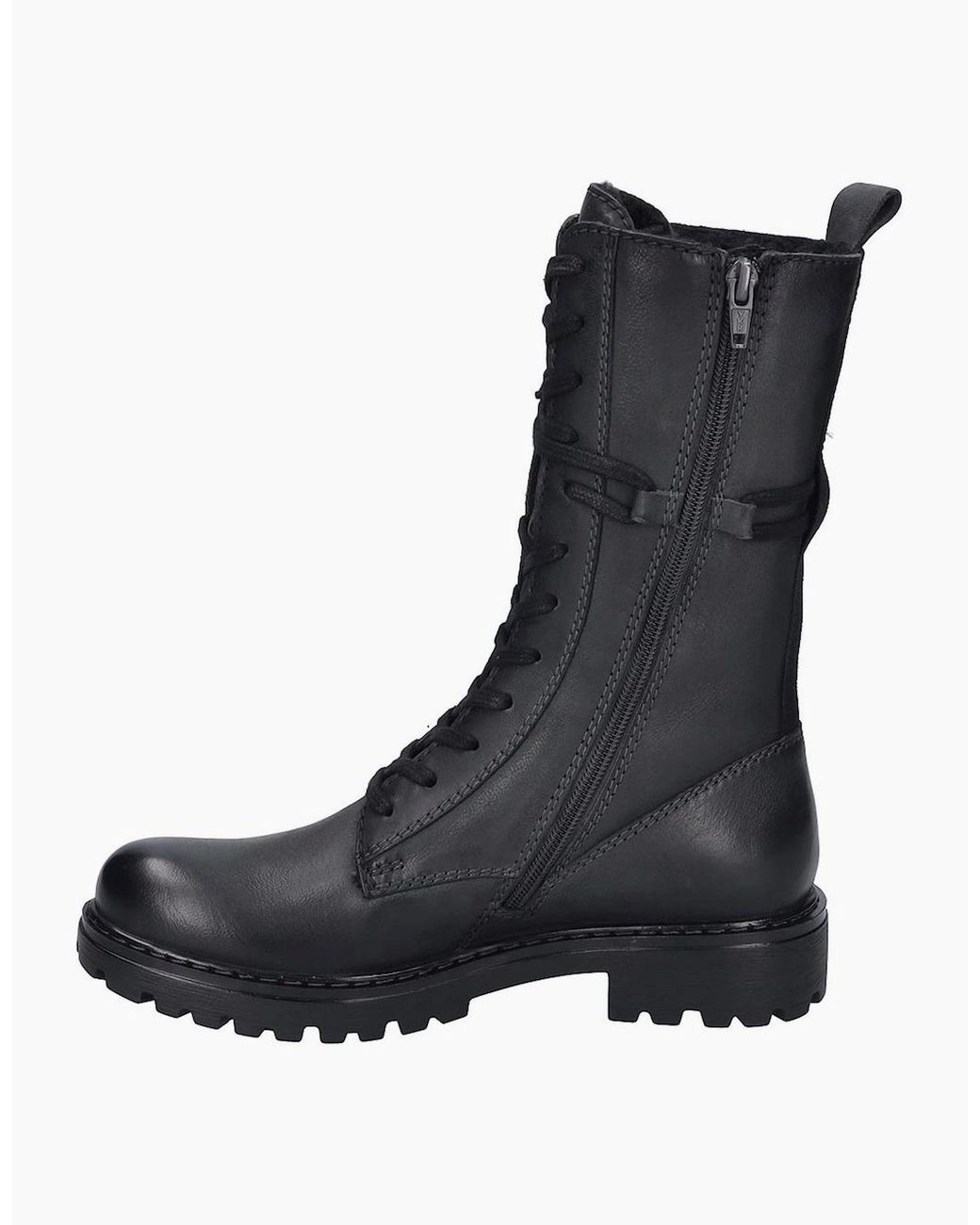 Josef Seibel Black Melinda 29 Combat Calf Boots