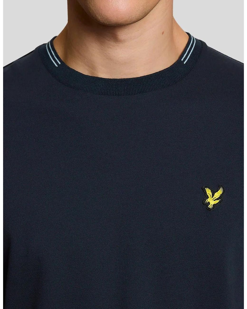 Lyle & Scott Blue Lyle & Scott Fine Tipped T-Shirt Dark for men