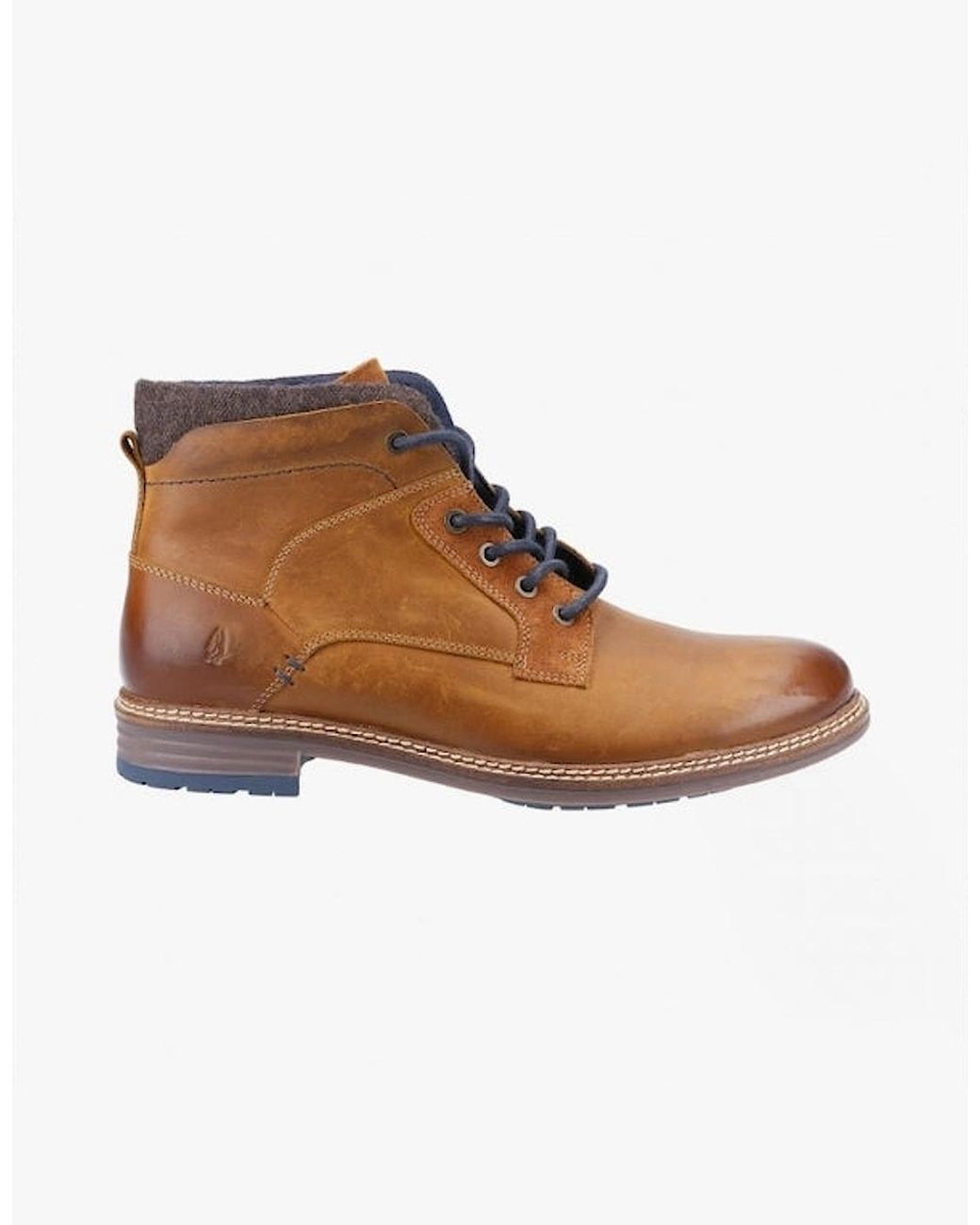 Hush Puppies Brown Joel Leather Boots Camel for men