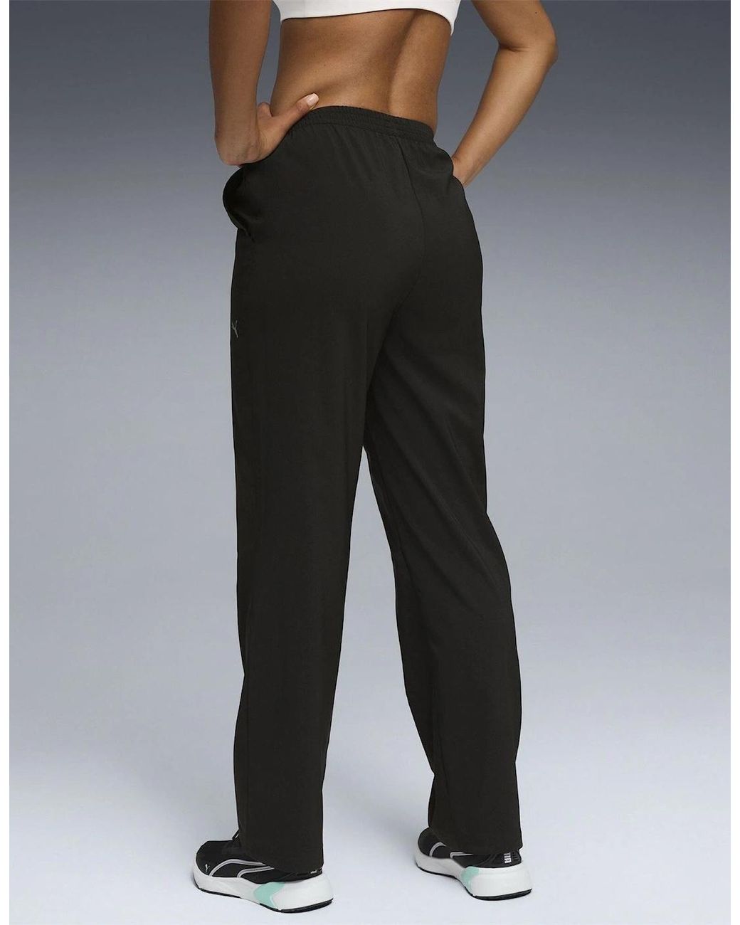 PUMA Black Fashion High Waisted Knitted Trousers