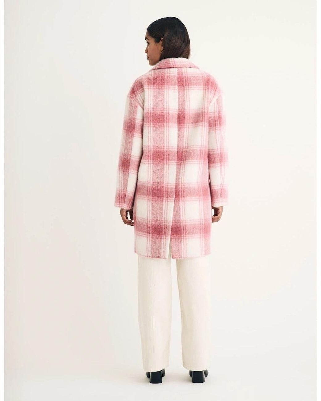 Nobody's Child Pink Plaid Teddy Bear Coat