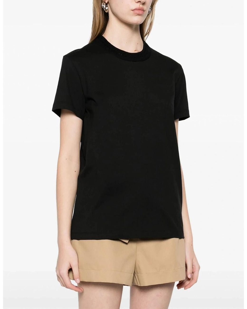 Moncler Black Cotton T-Shirt