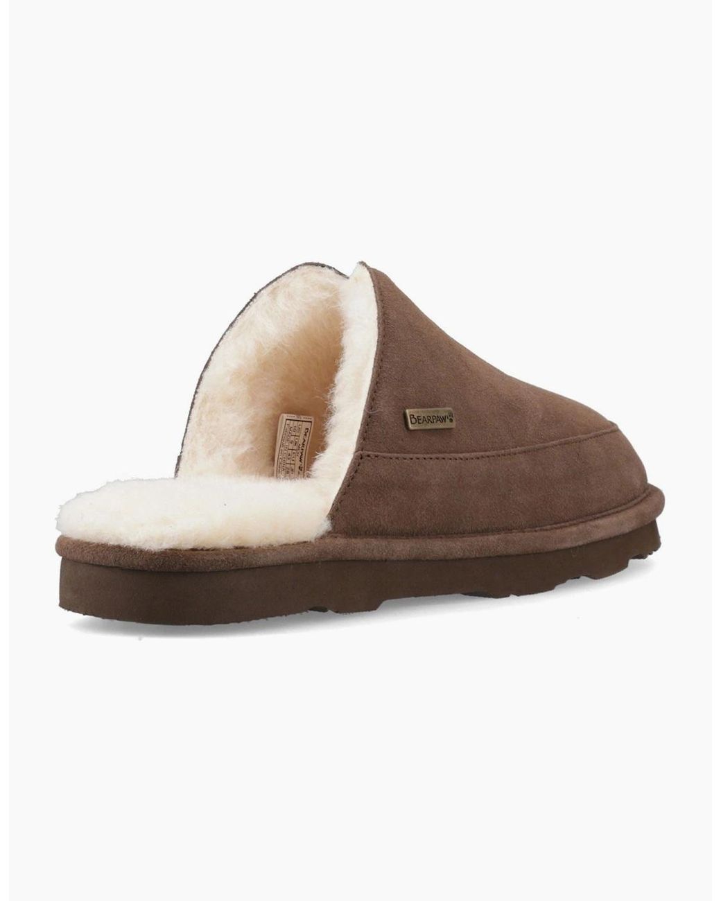 BEARPAW Brown Walker Suede Earth Slippers for men