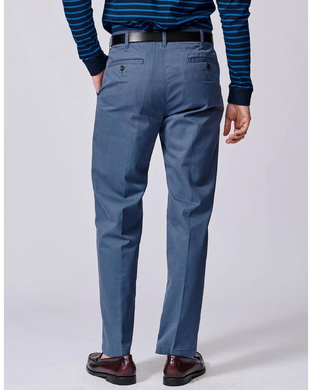 aubi Blue Mareham Relaxed Fit Trouser for men