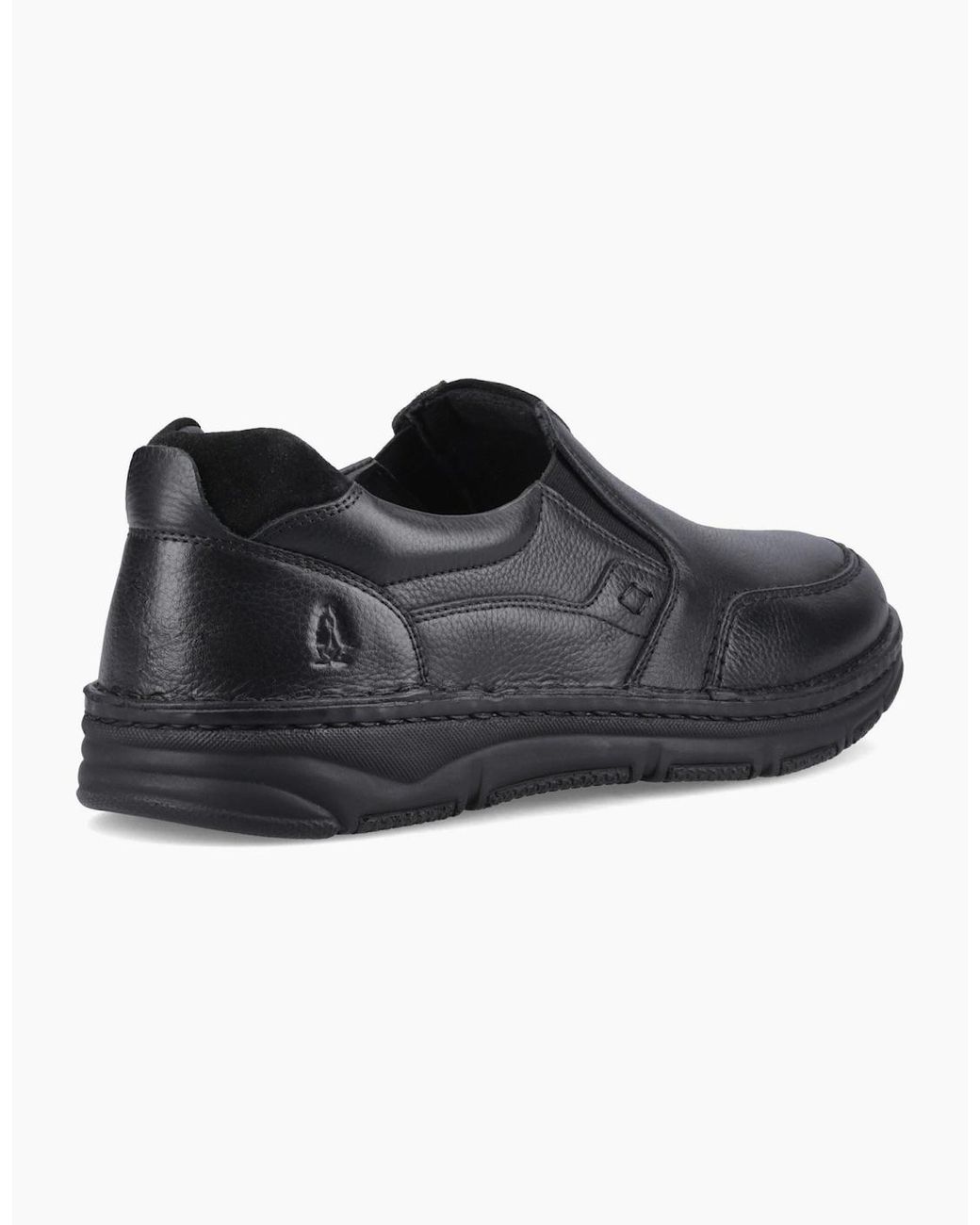 Hush Puppies Black Franco Slip On Leather Loafers for men