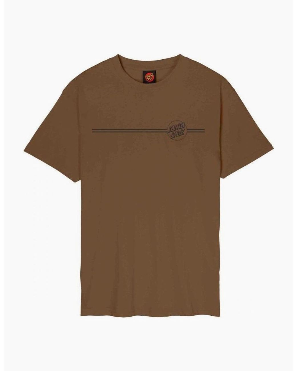 Santa Cruz Brown Tonal Opus Dot Stripe Short Sleeve T-Shirt for men