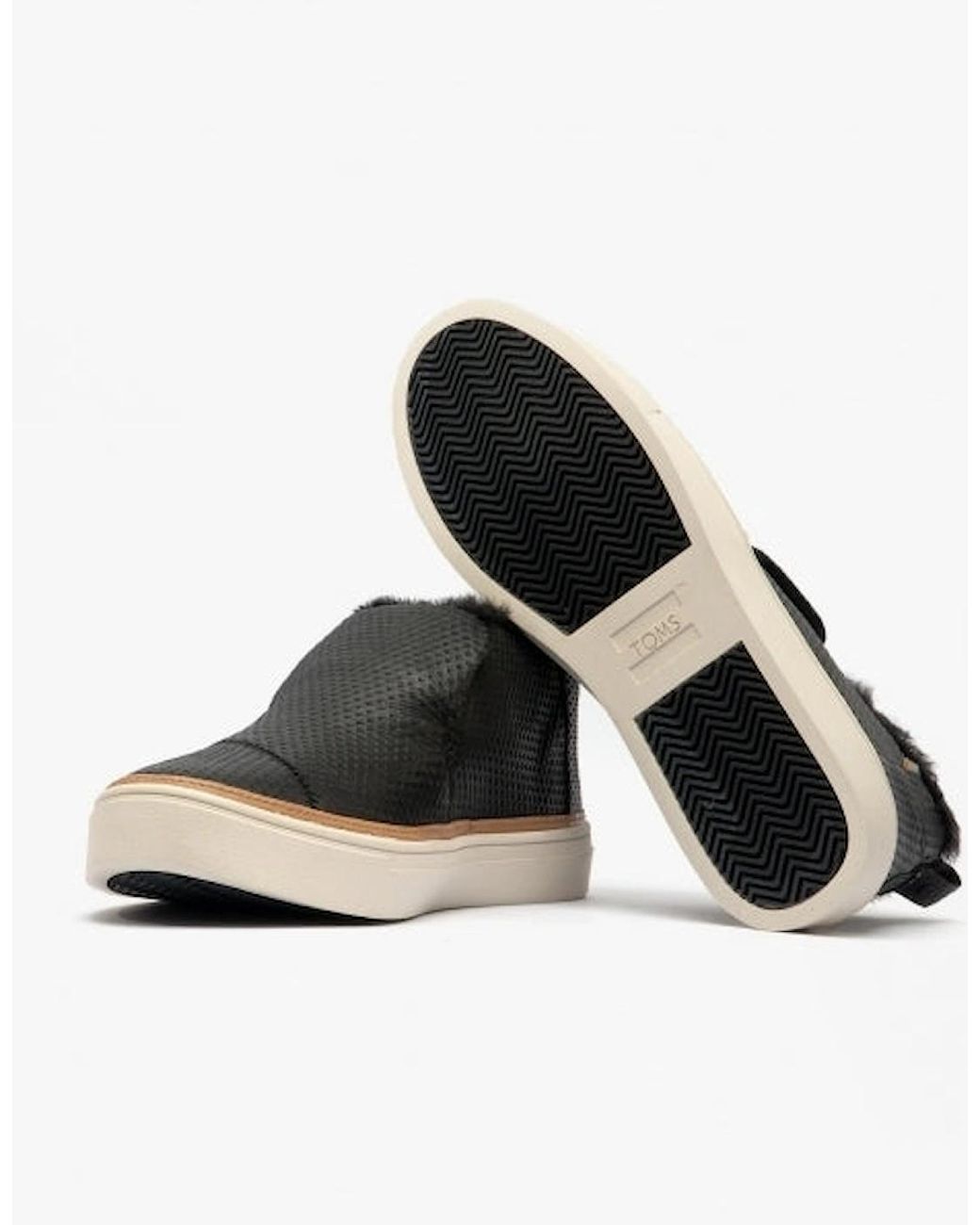 TOMS Black Paxton Leather Slip On