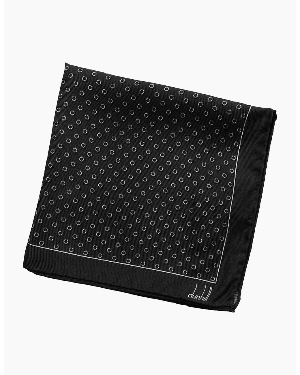 Dunhill Black Pocket Square for men