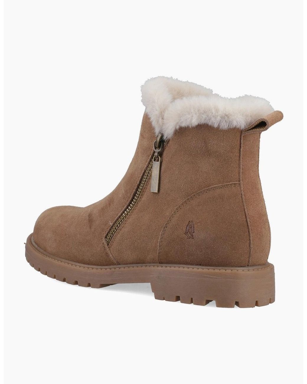 Hush Puppies Brown Hollis Zip Boot Ankle Boots Tan