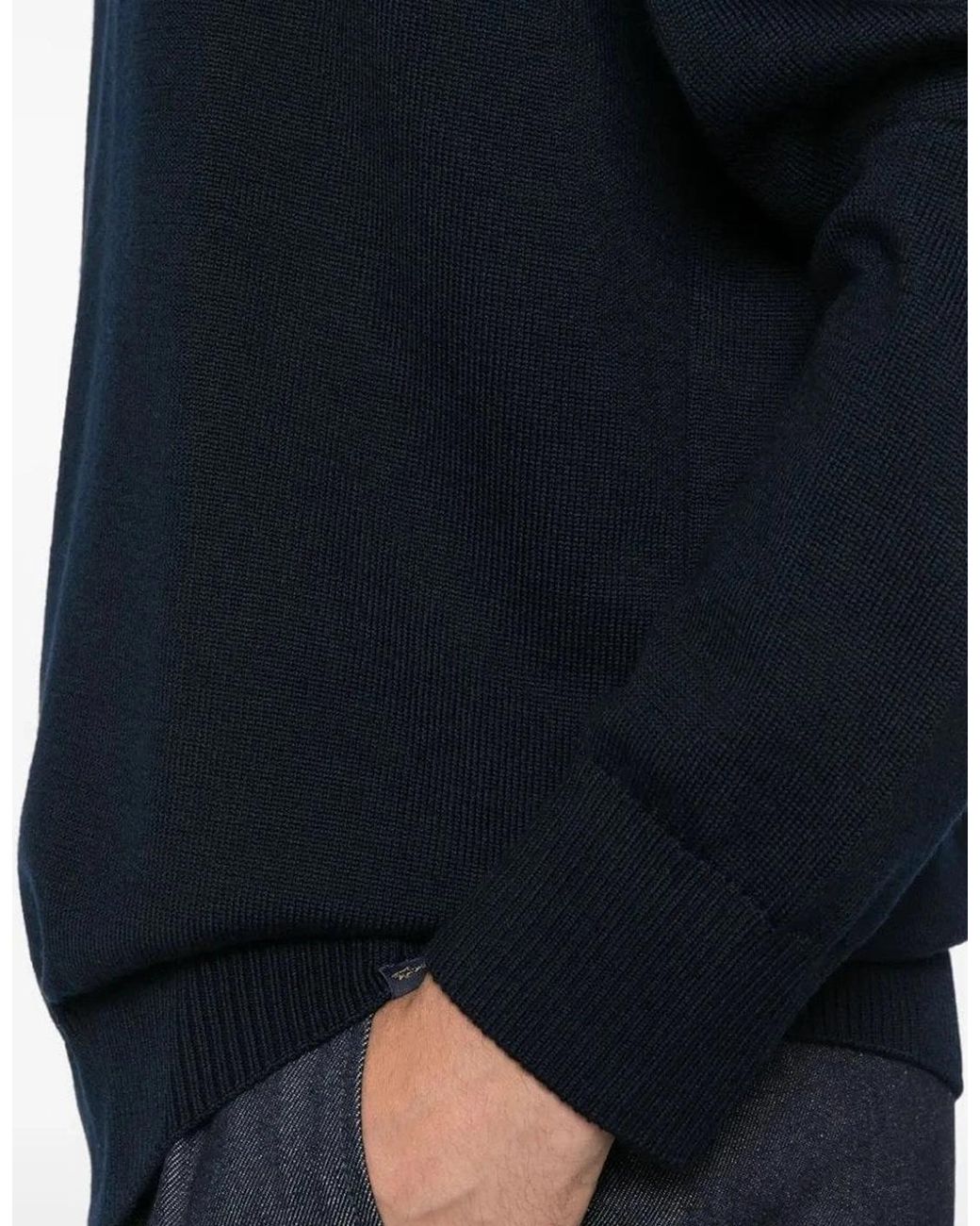 Paul & Shark Blue Technical Wool Typhoon Sweater for men