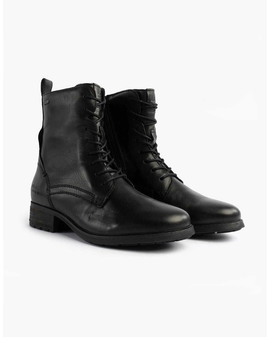 Josef Seibel Black Kate 50 Waterproof Lace Up Boots