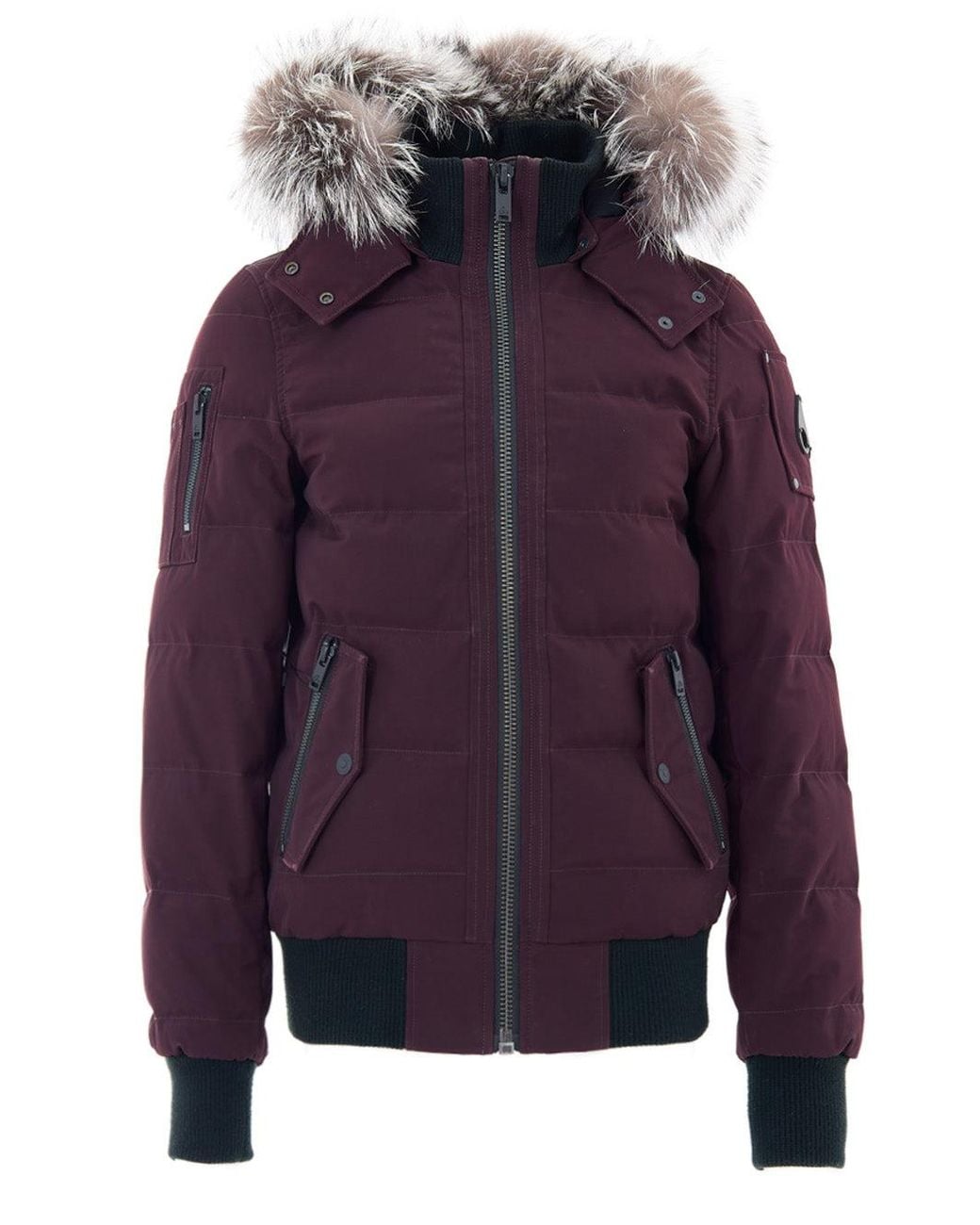 Moose Knuckles Purple Piumino Bomber