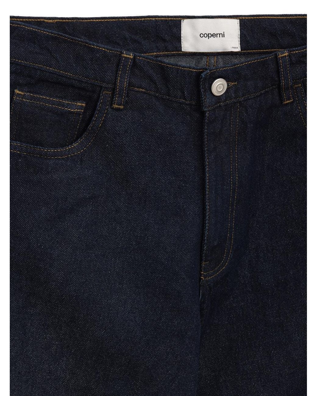 Coperni Blue Jeans A Vita Alta Con Gamba Larga