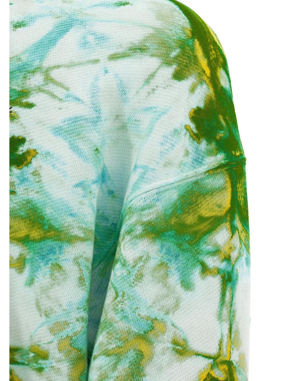 Palm Angels Green Tye And Dye Hoodie for men