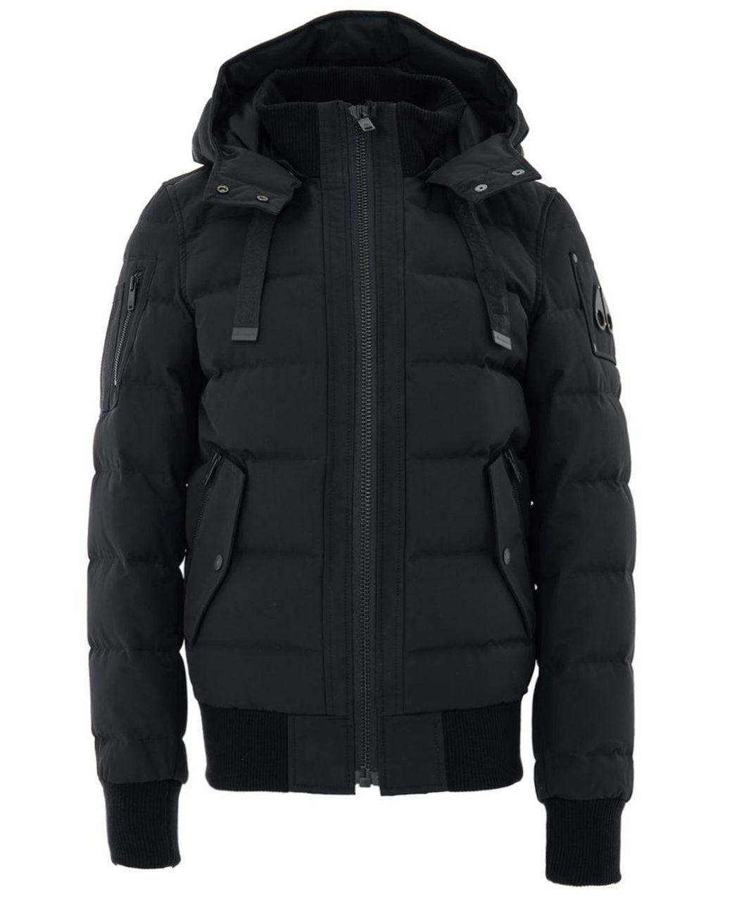 Moose Knuckles Blue Giubbino Bomber Imbottito