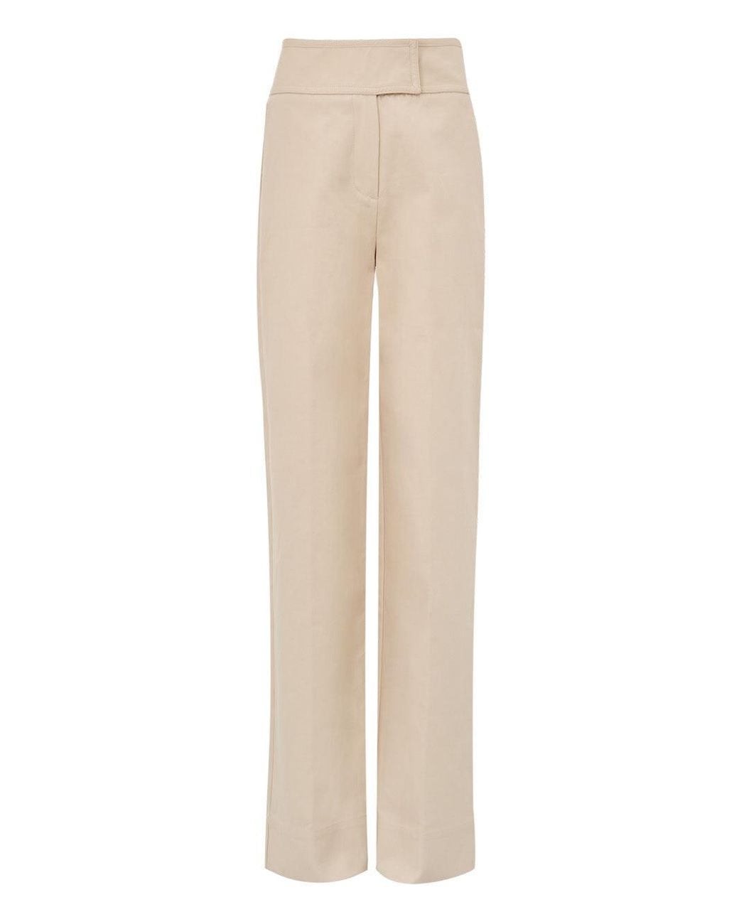 Cult Gaia Natural Pantaloni Cipria Con Fascia