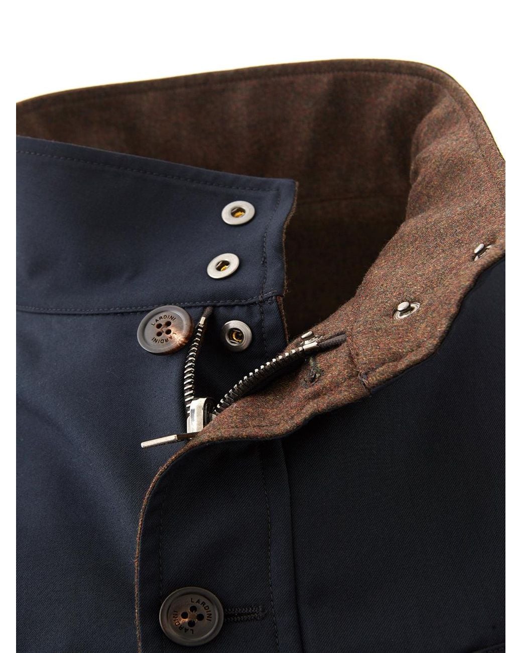 Lardini Blue /brown Reversibile Wool Jacket for men