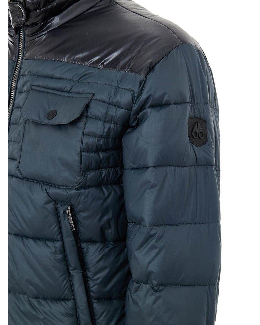 Moose Knuckles Blue Giubbino Imbottito Leggero for men