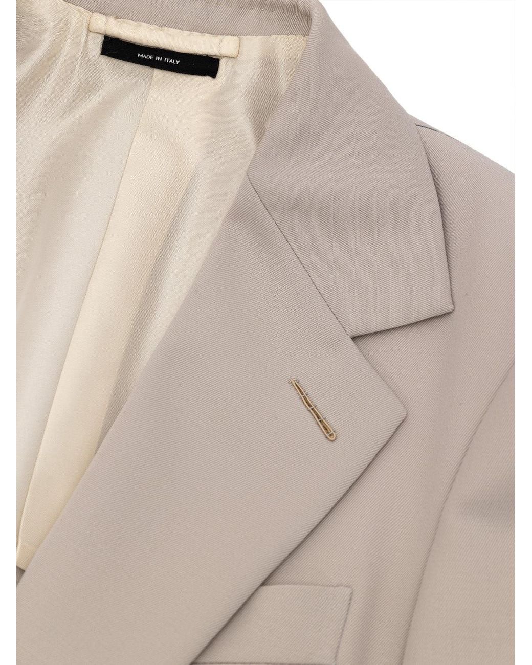 Tom Ford Natural Single -Breasted Jacket for men
