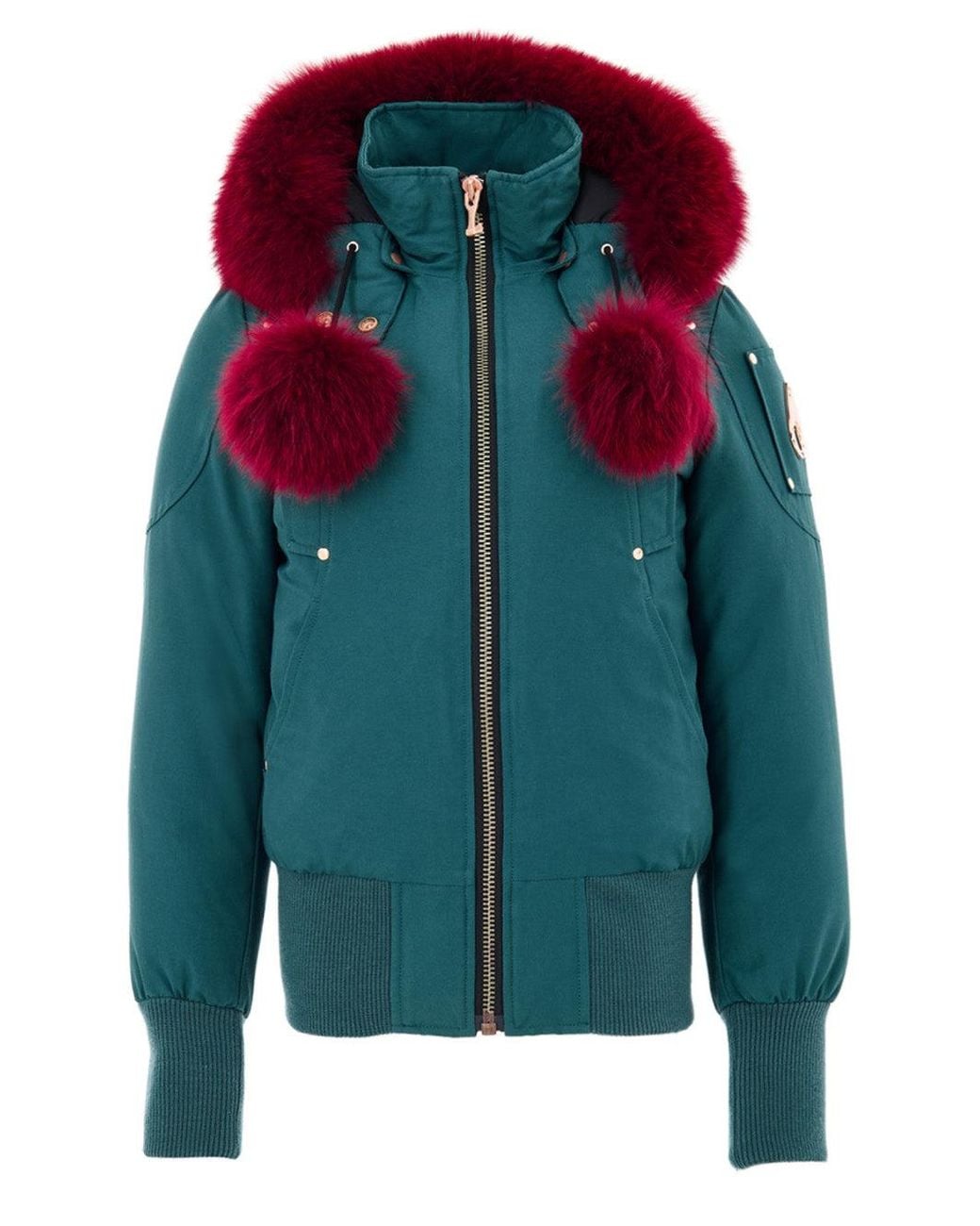 Moose Knuckles Blue Giubbino Bomber Imbottito