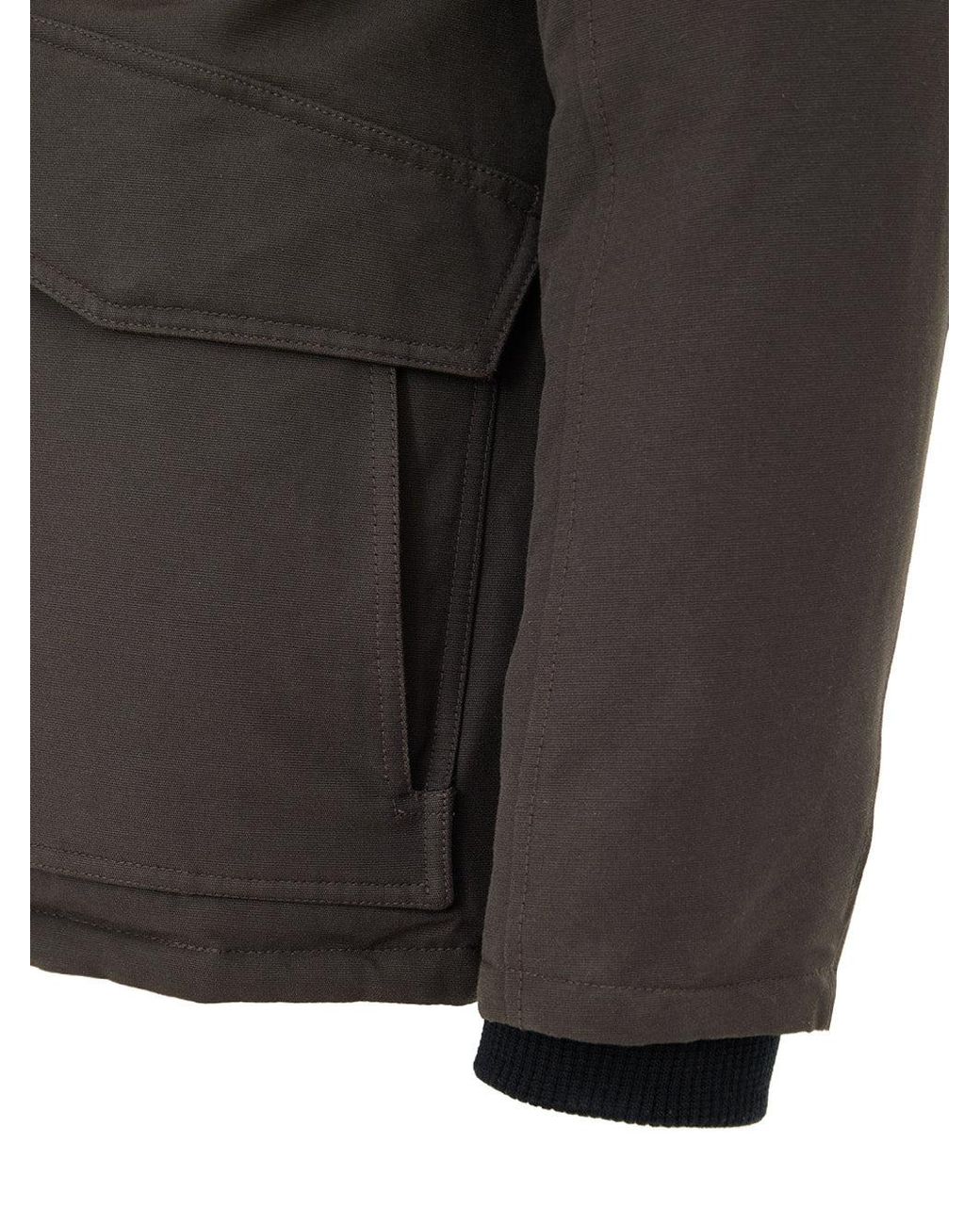 Moose Knuckles Black Giubbino Field Jacket for men
