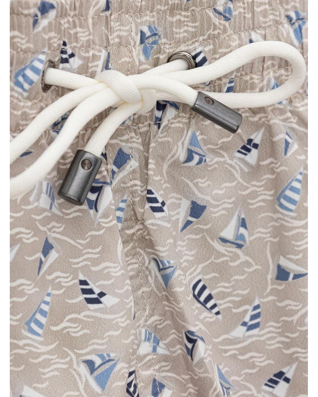 Canali Natural Boxer Costume With Channel Sail Printing for men