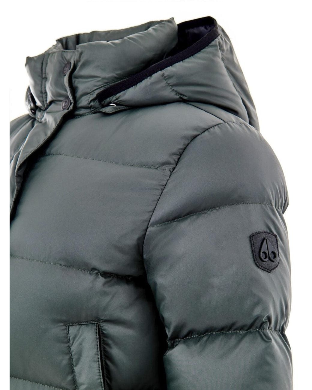 Moose Knuckles Gray Piumino Imbottito Lungo