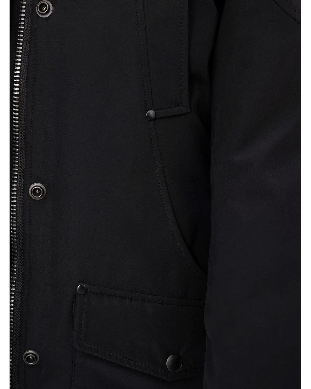 Moose Knuckles Black Field Jacket Con Cappuccio
