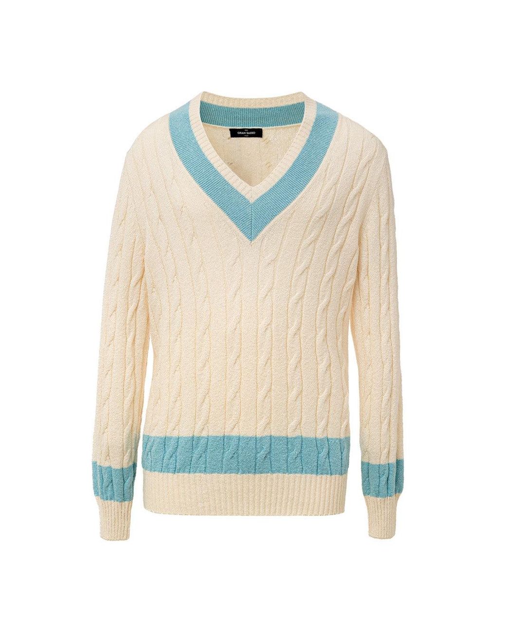 Gran Sasso Blue College Sweater for men