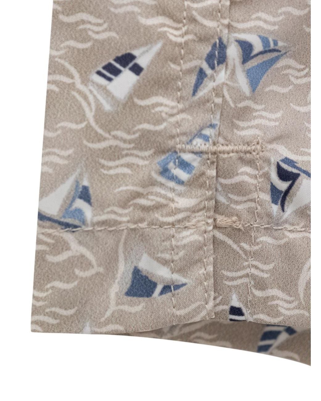 Canali Natural Boxer Costume With Channel Sail Printing for men
