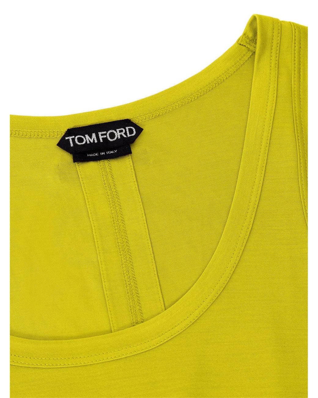 Tom Ford Yellow Round Neck Tank Top