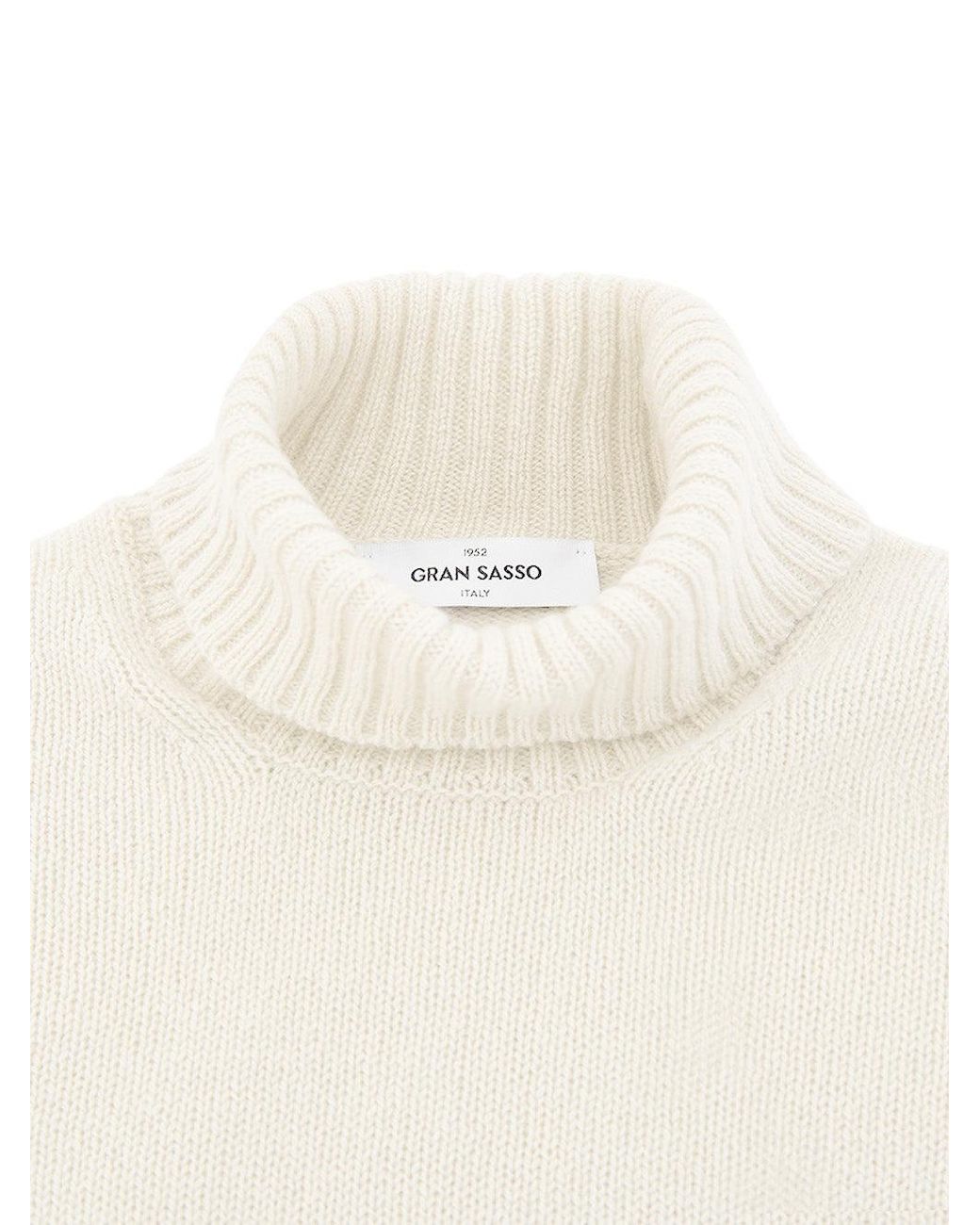 Gran Sasso White Maglione Dolcevita for men