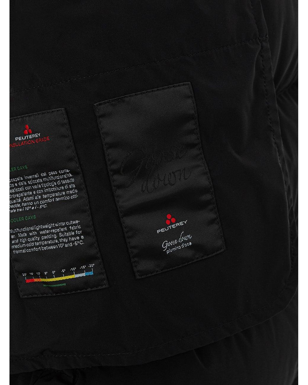 Peuterey Long Quilted Black Jacket