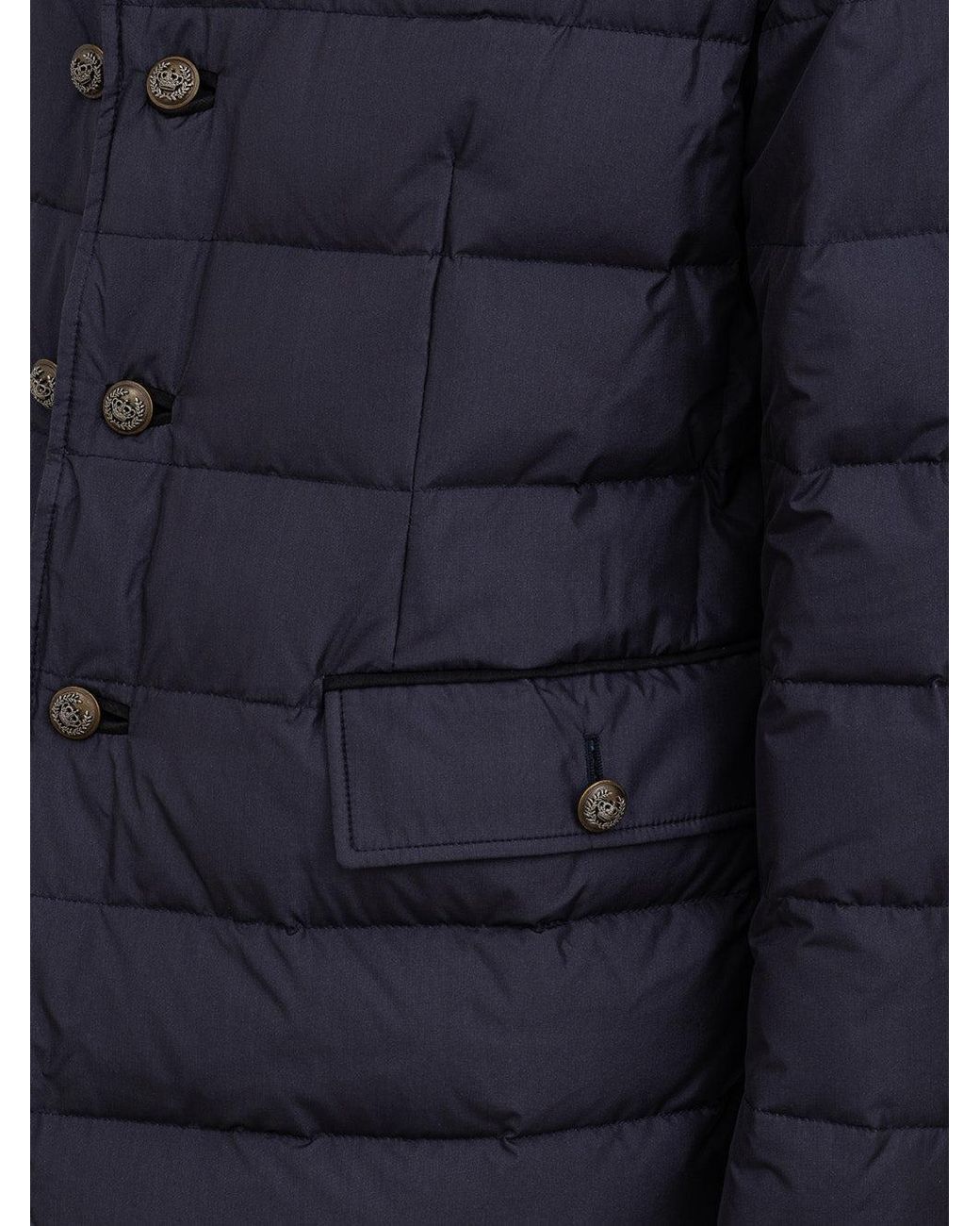 Dolce & Gabbana Blue Double-Breasted Jacket With Embroidered Buttons for men