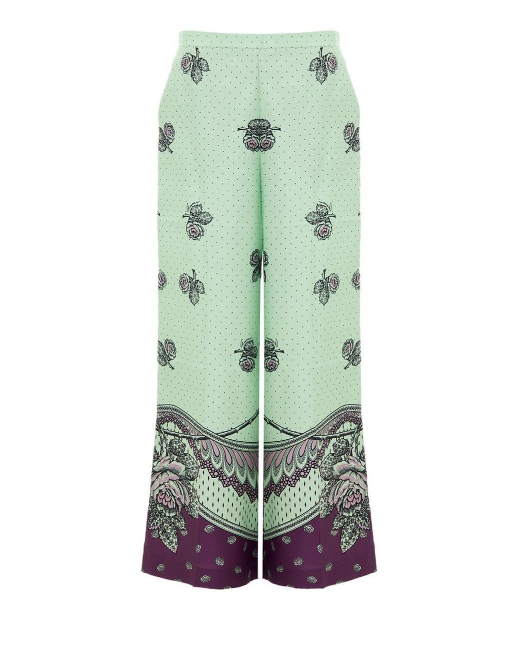 Gucci Green Pantaloni Palazzo