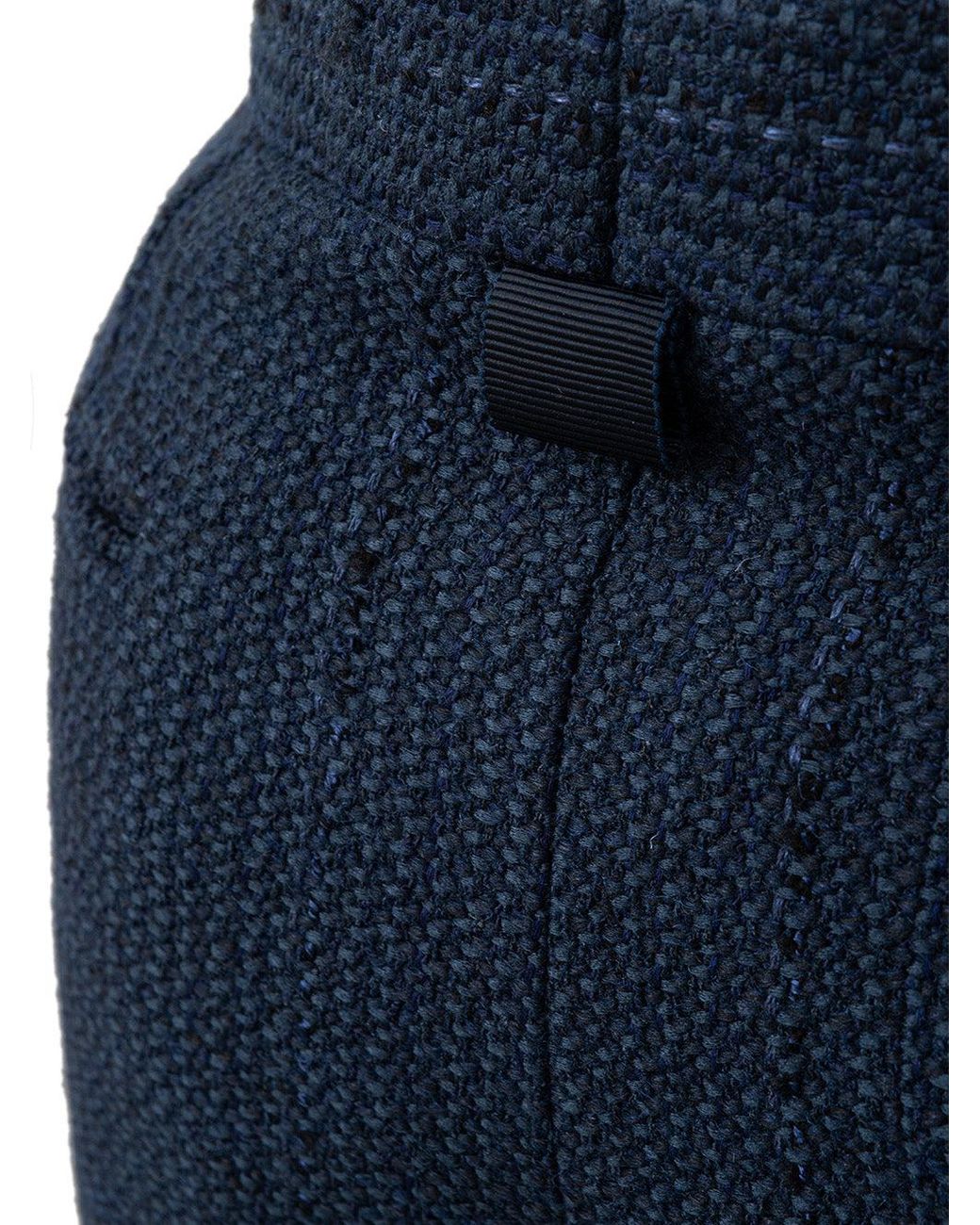 Thom Browne Blue Tweed Trousers for men